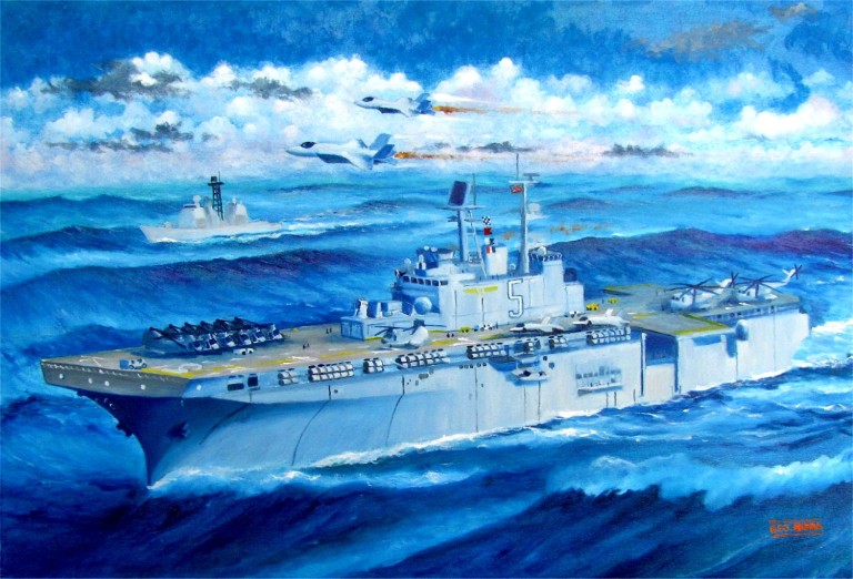 USS Bataan LHD-5 oil painting